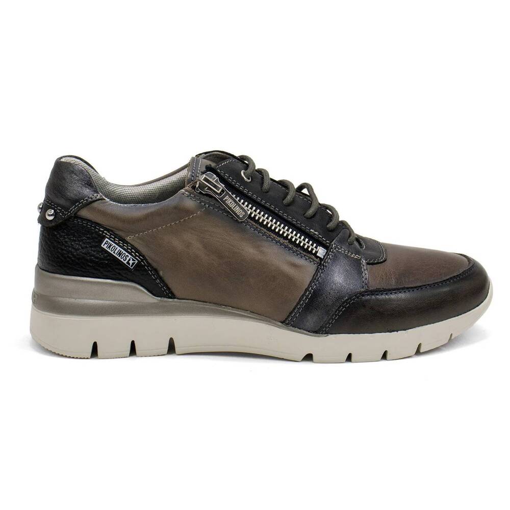 NEW PIKOLINOS women's cantabria w4r leather sneaker in dark grey